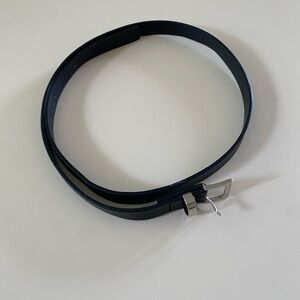 Black Skinny Faux Leather Belt